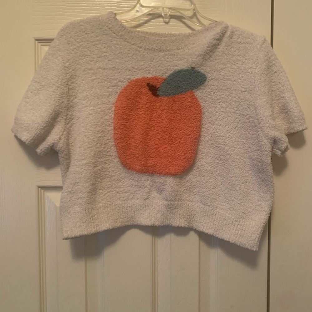Cider Kids' White and Orange Apple Tee